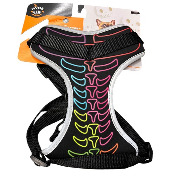 Hyde and Eek! Boutique Medium Pet Neon Skeleton Harness Halloween 
Dog NEW - Picture 1 of 5